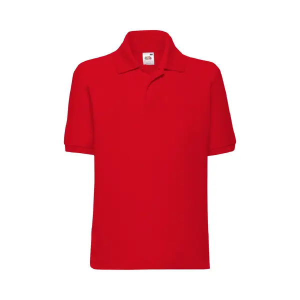 Awdis Fruit Of The Loom Kinderen/Kinderen Unisex 65/35 Pique Polo Shirt (Rood) thumbnail