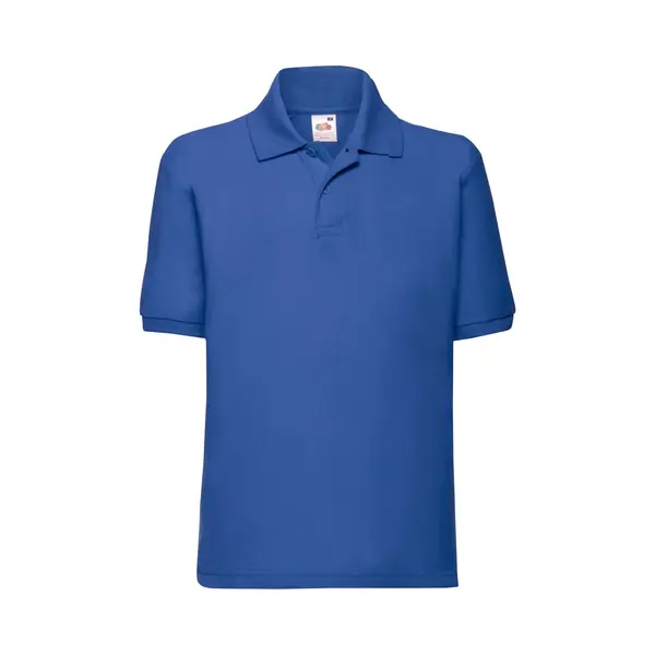 Fruit Of The Loom Pique Short-Sleeved Polo Shirt In Royal | Size, 3-4 Years thumbnail