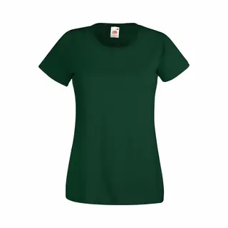 Fruit Of The Loom Women's Lady-Fit Valueweight Short Sleeve T-Shirt In Bottle Green | Size, Xl