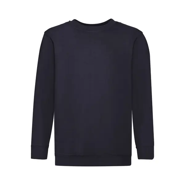 Fruit Of The Loom Childrens Unisex Set In Sleeve Sweatshirt (Deep Navy) - Blue - Size 14-15Y thumbnail