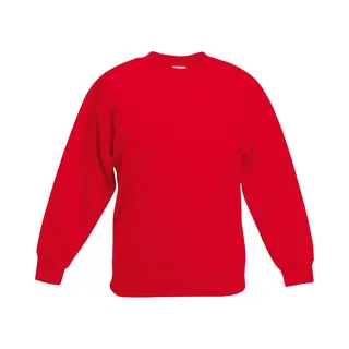 Fruit Of The Loom Set In Sleeve Sweatshirt In Red | Size, 5-6 Years