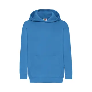 Awdis Fruit Of The Loom Kinder Unisex Sweatshirt Met Capuchon / Hoodie (Azure Blauw)
