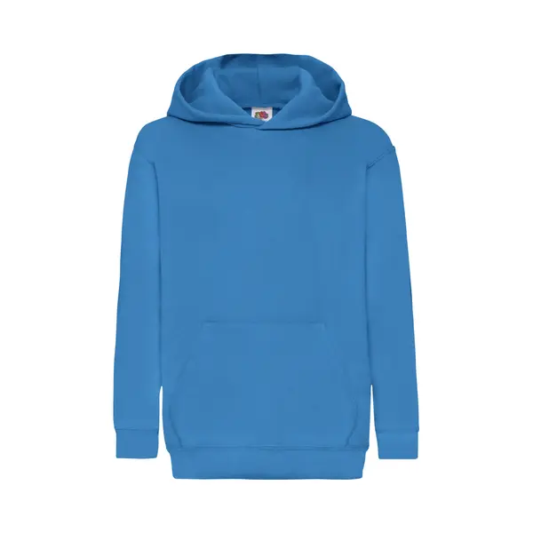 Awdis Fruit Of The Loom Kinder Unisex Sweatshirt Met Capuchon / Hoodie (Azure Blauw) thumbnail
