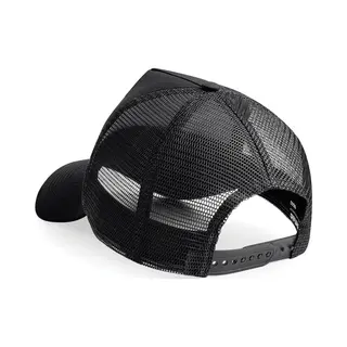 Beechfield Heren Half Mesh Trucker Cap / Hoofddeksel (Zwart)