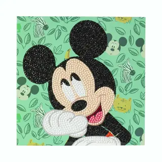 Craft Buddy Happy Mickey, 18x18cm Kristallen Kunstkaart