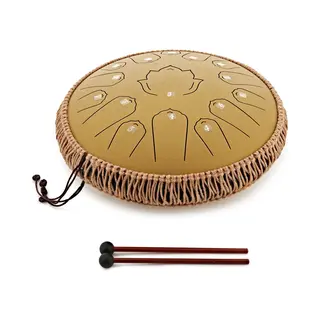 Gear4music Life 14 Stalen Tongdrum 15 Noten, D-Major, Golden