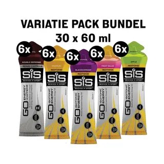 Science In Sport - SiS Go Isotonic Energiegel - 30x60 Ml - Variatie Pack Bundel - Running Gel Met 22g Koolhydraten