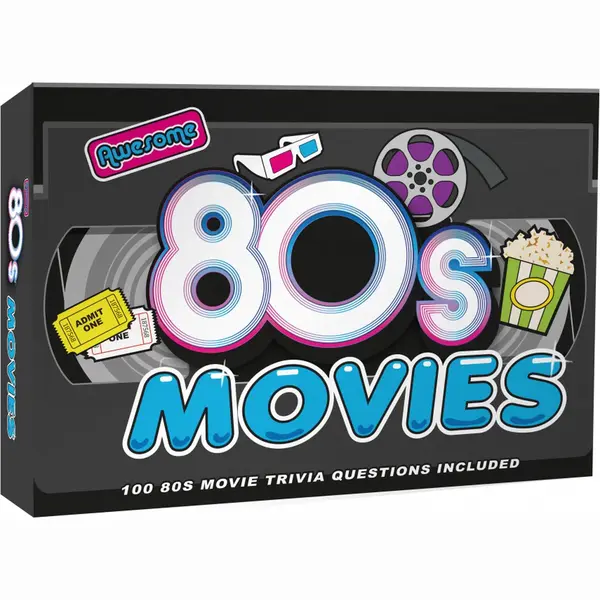 Gift Republic Awesome 80s Movie Trivia 100 Cards Questions Game, Multicolor, GR490122 thumbnail