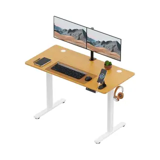 VonHaus Electric Standing Desk, Usb-C Charging Height Adjustable Sit Stand Desk With Anti-Collision, Height Preset Technology & Cable Management,