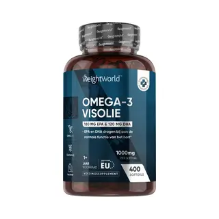 WeightWorld Omega 3 Fish Oil | 400 Softgels (1+ Year Supply) | 1 Softgel A Day | Epa & Dha | Alternative To Cod Liver Oil Capsules | 1000mg Omega 3 Fatty Acids