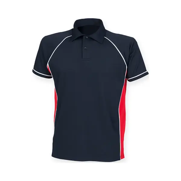 Herenpolo 'Piped Performance' Met Korte Mouwen Navy/Red - M thumbnail