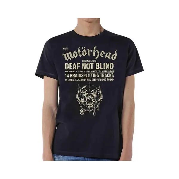 Rock Off Motorhead - Deaf Not Blind Heren T-shirt - S - Zwart thumbnail