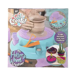 Basic Lets Create! Pottenbakkerset - Met Draaiwiel Voor Kinderen Vanaf 6 Jaar