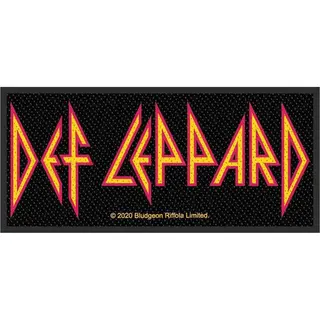 Def Leppard Logo Standard Patch, Schwarz / Rot / Gelb, Einheitsgröße