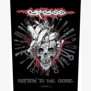Iron Maiden Carcass - Rotten To The Core - 14" X 11" Printed Back Patch