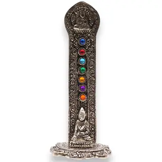 Ancient Wisdom -7 Chakra Toren Boeddha Wierookhouder 16x6x7cm