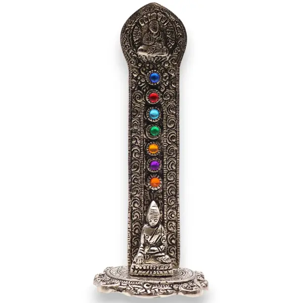 Ancient Wisdom -7 Chakra Toren Boeddha Wierookhouder 16x6x7cm thumbnail