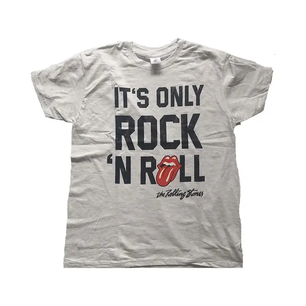 Rock Off officially licensed products The Rolling Stones T Shirt It's Only Rock N Roll Nue Offiziell Herren Grau L thumbnail