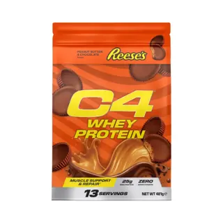 Cellucor C4 Whey Protein Powder, Reese's Peanut Butter & Chocolate, 25g Protein, Low Sugar, Post-Workout Recovery, 13 Servings