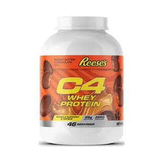 Cellucor C4 Whey Protein Powder, Reese's Peanut Butter & Chocolate, 25g Protein, Low Sugar, Post-Workout Recovery, 46 Servings