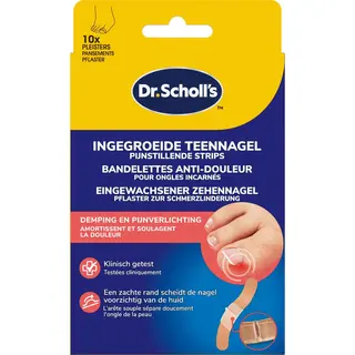 Dr.Scholl's Ingegroeide Teennagel Pleisters - 10 Stuks - Verlicht Druk - 12 Uur Pijnstillende Strips