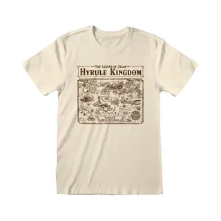The Legend Of Zelda - Gaming T-shirt - Map Of Hyrule - S Tot Xxl - Gebroken Wit