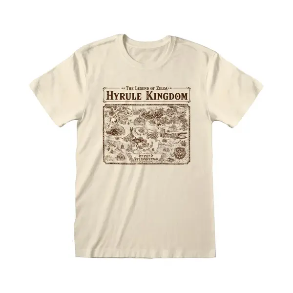 The Legend Of Zelda - Gaming T-shirt - Map Of Hyrule - S Tot Xxl - Gebroken Wit thumbnail