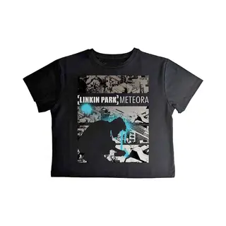 Rock Off Linkin Park - Meteora Drip Collage Crop Top - S - Zwart