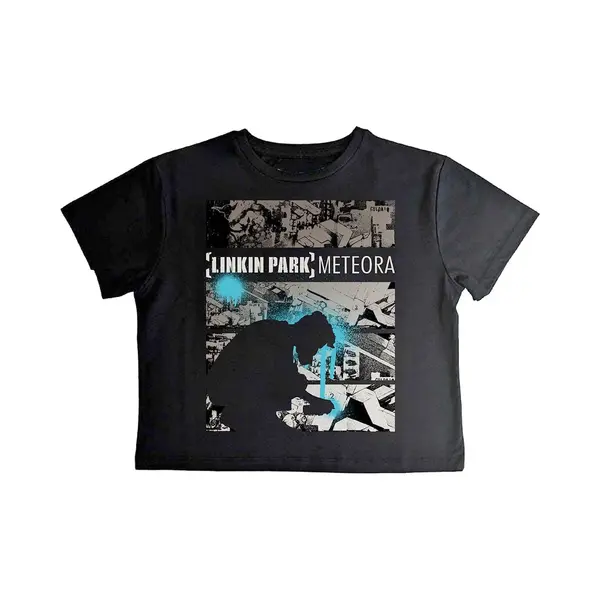 Rock Off Linkin Park - Meteora Drip Collage Crop Top - S - Zwart thumbnail