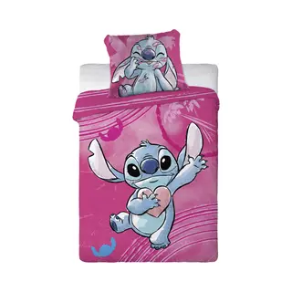 Disney Dekbedovertrek 'Stitch' Opaal / Magenta / Oudroze