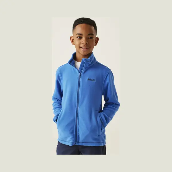 Regatta King Kids Full Zip Fleece Lightweight Jacket With 2 Pockets & Anti-Pill - Perfect For Walking, Hiking & Outdoors thumbnail