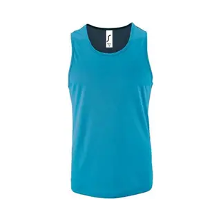 Sol'S Men's Performance Tank Top In Aqua | Size, Small