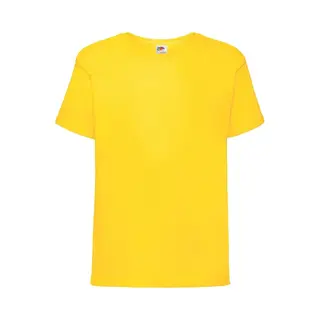Fruit Of The Loom Kids Sofspun® T-shirt - Geel - 116 - 5/6 Jaar
