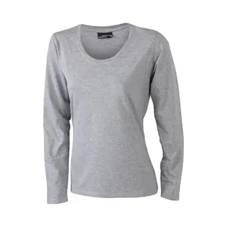 James & Nicholson James And Nicholson Dames/dames T-Shirt Met Lange Mouwen (Medium Long-Sleeved) (Grijze Heide)