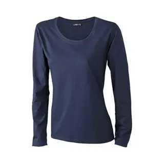 James & Nicholson James And Nicholson Dames/dames T-Shirt Met Lange Mouwen (Medium Long-Sleeved) (Marine)