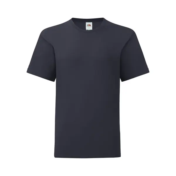 Fruit Of The Loom Iconic T-Shirt In Mid Navy | Size, 7-8 Years thumbnail