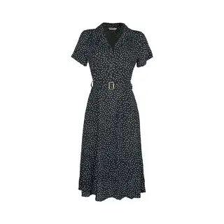 Banned Retro Black Spot Dress Midi Dress Black White
