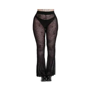 Banned - Noir Nirvana Flare Flared Broek - Xl - Zwart
