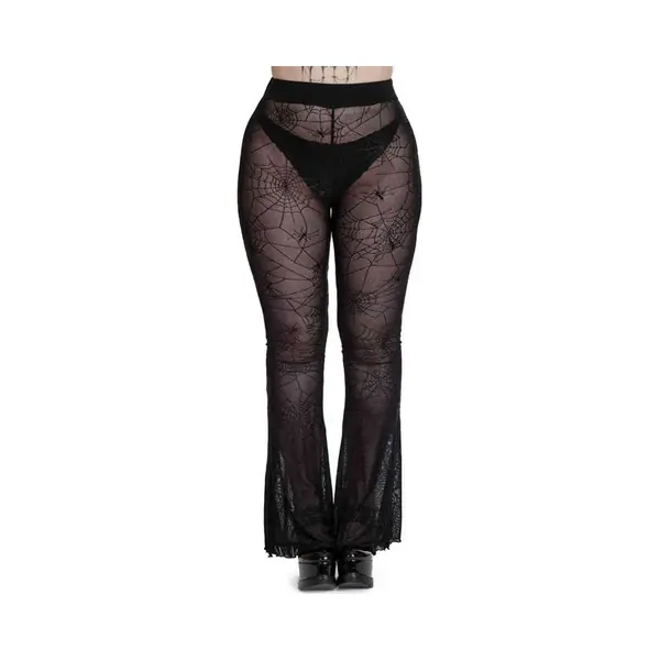 Banned - Noir Nirvana Flare Flared Broek - Xl - Zwart thumbnail