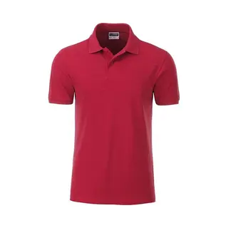 James & Nicholson James And Nicholson Heren Basis Polo (Karmijnrood Melange)