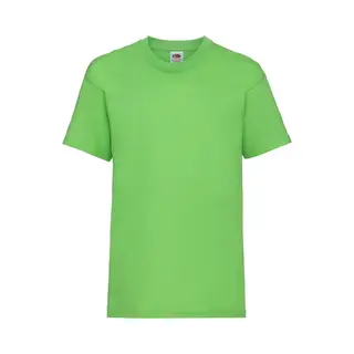 Fruit Of The Loom Kinder Unisex Valueweight T-shirt Korte Mouwen (2 Stuks) (Lime)