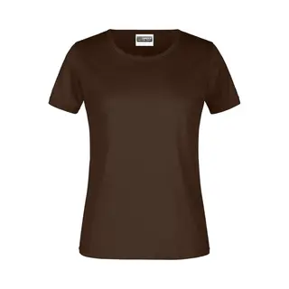 James & Nicholson James And Nicholson Dames/dames Ronde Hals Basic T-Shirt (Bruin)