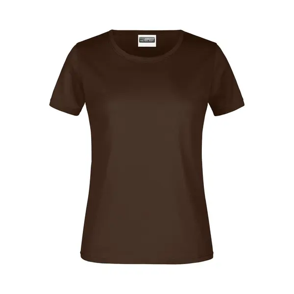 James & Nicholson James And Nicholson Dames/dames Ronde Hals Basic T-Shirt (Bruin) thumbnail