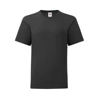 Fruit Of The Loom Iconic T-Shirt In Black | Size, 12-13 Years