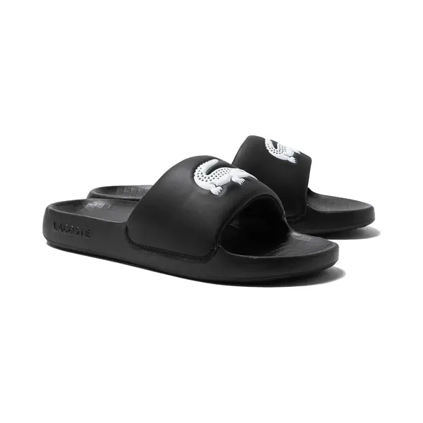 Lacoste Herren Pantoletten Serve Slide 1.0 123 1 Cma, Männer Slipper, Slides, Slip-ons, Backless Slipper, Mules, Schwarz/Weiss (312), 40.5 Eu / 7 Uk thumbnail