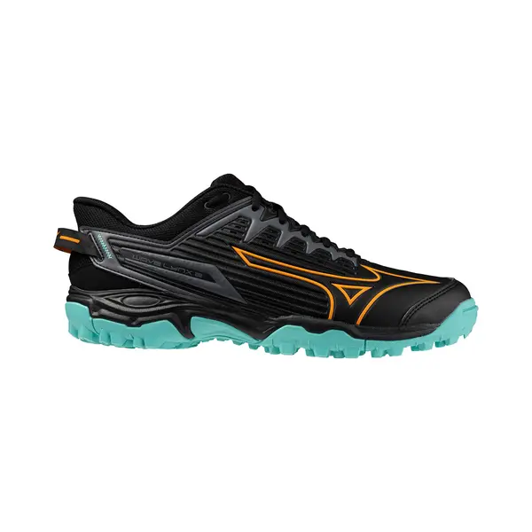 Mizuno Wave Lynx 2 Hockey Schwarz/Tangelo/Ice Grün Damen/Herren Grösse 41 thumbnail