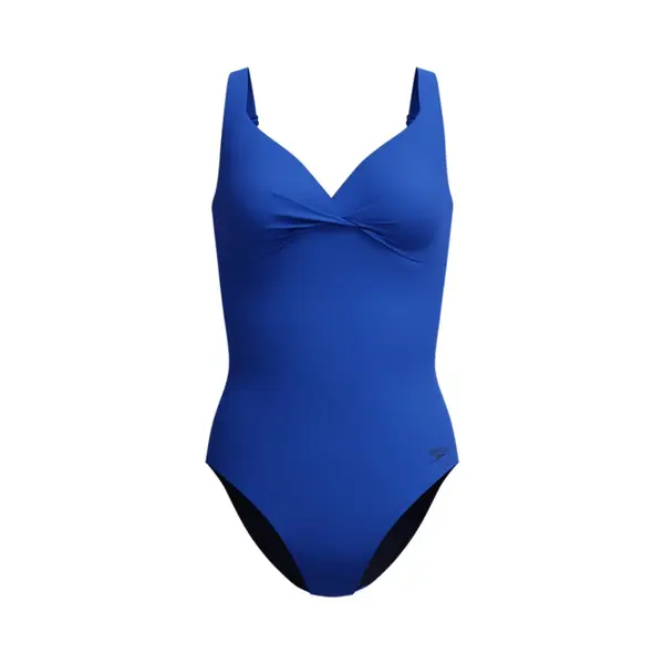Speedo Solid Cross Knot One Piece Schwimmanzug Für Damen, Blau, 38 thumbnail