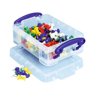 Really Useful Box Ablagebox 0, 2 Liter Transparent, 12x4.5x8.5 Cm
