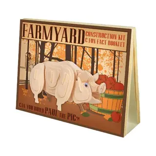 Professor Puzzle Animal Construction Kit - Farmyard Paul Pig