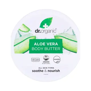 Dr. Organic Dr Organic Aloe Vera Body Butter, Soothing, Moisturising, All Skin Types, Natural, Vegan, Cruelty-Free, Paraben & Sls-Free, Organic, 200ml, Packaging